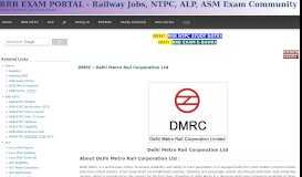 
							         DMRC : Delhi Metro Rail Corporation Ltd | RRB EXAM PORTAL ...								  
							    