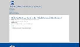 
							         DMS Football vs. Centreville Middle School (Bibb County) | Demopolis ...								  
							    