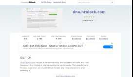 
							         Dna.hrblock.com website. Sign-On.								  
							    