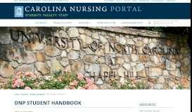 
							         DNP Student Handbook | UNC School of Nursing Portal								  
							    