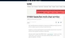 
							         DNRD launches web chat service | Uae – Gulf News								  
							    