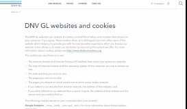 
							         DNV GL websites and cookies - DNV GL								  
							    