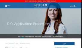 
							         DO Application Procedure - LECOM Education System								  
							    