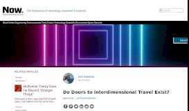 
							         Do Doors to Interdimensional Travel Exist? – Northrop Grumman								  
							    
