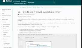 
							         Do I Have to Log in to Webpunch ... - Quinyx User Manual and FAQs								  
							    