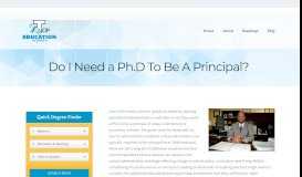 
							         Do I Need a Ph.D To Be A Principal? – Top Education Degrees								  
							    
