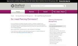 
							         Do I need Planning Permission? | Stafford Borough Council								  
							    