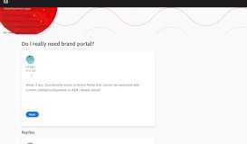 
							         Do I really need brand portal? | Adobe Community - Adobe Forums								  
							    