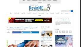 
							         Do patient portals increase patient engagement? - KevinMD.com								  
							    