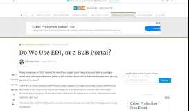 
							         Do We Use EDI, or a B2B Portal? - Business 2 Community								  
							    
