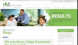 
							         Do you have a Sage Customer Portal Login? - RKL eSolutions								  
							    
