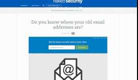 
							         Do you know where your old email addresses are? – Naked ...								  
							    