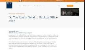 
							         Do You Really Need to Backup Office 365? - Druva								  
							    