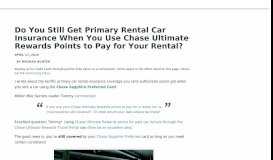 
							         Do You Still Get Primary Rental Car Insurance When You Use Chase ...								  
							    