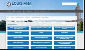 
							         DOA Vendor Center - Division of Administration - Louisiana.gov								  
							    