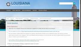 
							         DOA Vendor Questions - Division of Administration - Louisiana.gov								  
							    