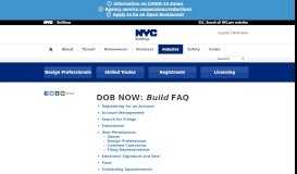 
							         DOB NOW: Build FAQs - NYC.gov								  
							    