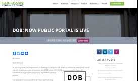 
							         DOB: NOW Public Portal is Live - Sullivan Engineering LLC								  
							    
