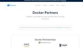 
							         Docker Partner Program - Business & Technology | Docker								  
							    