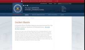 
							         Docket Sheets - Unified Judicial System of Pennsylvania								  
							    