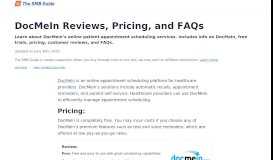 
							         DocMeIn Reviews, Pricing, Key Info and FAQs - The SMB Guide								  
							    