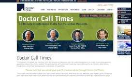 
							         Doctor Call Times - Riordan Clinic								  
							    