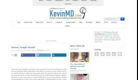 
							         Doctor, Google thyself - KevinMD.com								  
							    