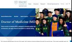 
							         Doctor of Medicine (MD) | Emory School of Medicine								  
							    