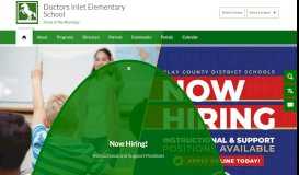 
							         Doctors Inlet Elementary / Homepage - Clay County Schools								  
							    