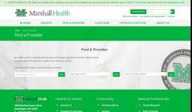 
							         Doctors - Marshall Health								  
							    