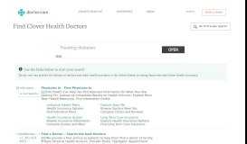 
							         Doctors who accept Clover Health Insurance | Doctor.com								  
							    