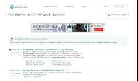 
							         Doctors who accept Encore Health Network Insurance | Doctor.com								  
							    