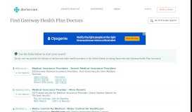 
							         Doctors who accept Gateway Health Plan Insurance | Doctor.com								  
							    