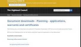 
							         Document downloads - Planning - applications ... - Highland Council								  
							    