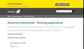 
							         Document downloads - Planning applications | Midlothian Council								  
							    
