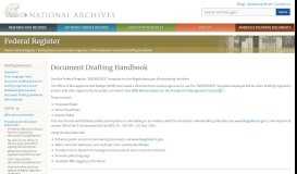 
							         Document Drafting Handbook | National Archives								  
							    