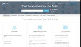 
							         Documentation and Help Portal for Plesk								  
							    