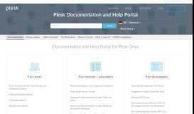 
							         Documentation and Help Portal for Plesk Onyx - Plesk Documentation								  
							    