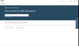 
							         Documents for DB2 Alphablox - IBM Support								  
							    