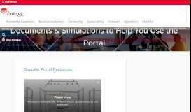 
							         Documents & Simulations to Help You Use the Portal - Entergy								  
							    