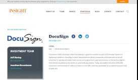 
							         DocuSign | Investment | Insight Venture Partners								  
							    