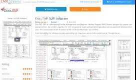 
							         DocuTAP EMR Software Free Demo, Pricing, Latest Reviews 2019 ...								  
							    