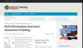 
							         DoD Information Assurance Awareness Training - DoD IA ...								  
							    