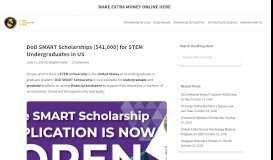 
							         DoD SMART Scholarships for STEM Undergraduates in US 2019-2020								  
							    