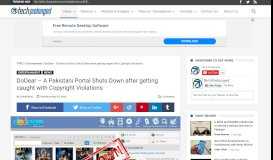 
							         DoDear - A Pakistani Portal Shuts Down after getting ... - Tech Prolonged								  
							    