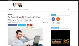 
							         DoDear Portal | Download, Live, Movies, Games, Sports ...								  
							    