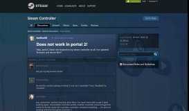 
							         Does not work in portal 2! :: Steam Controller General Discussions								  
							    