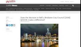 
							         Does the decision in Bell v Brisbane City Council [2018] QCA 84 make ...								  
							    