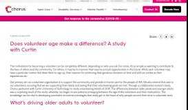 
							         Does volunteer age make a difference? A study with Curtin - Chorus								  
							    