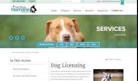 
							         Dog Licensing | San Diego Humane Society								  
							    